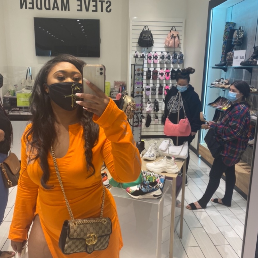 Filthy Wealth Orange Slit Dress